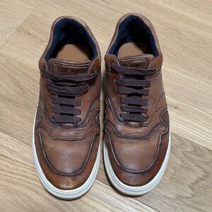 Steve Madden Men's Brown Leather Sneakers